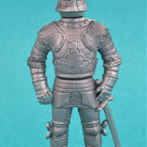 1. Chevalier avec épée et casque à plumet.